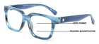 Large Oversized Progressive Clear Bifocal Reading glasses - Clear on Top No Line