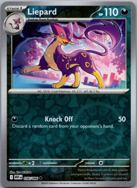 Liepard 056/086 - Reverse Holo - White Flare - NM/M