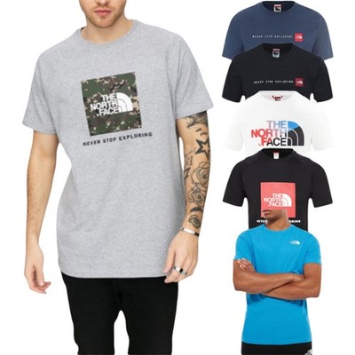 The North Face Herren T-Shirt Freizeit Sommer Gym Tops Baumwolle Tee TNF Kurzarm