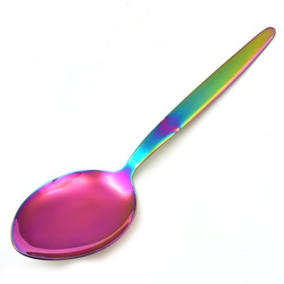 Chef Kunz Spoon Rainbow | Titanium Shiny 18/10 Stainless Steel Basting Servin...