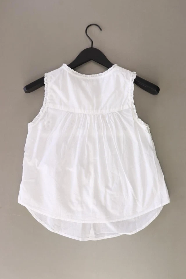 ⭐ Springfield Rüschenbluse Regular Bluse für Damen Gr. 36, S Ärmellos weiß ⭐ - Bild 2 von 4