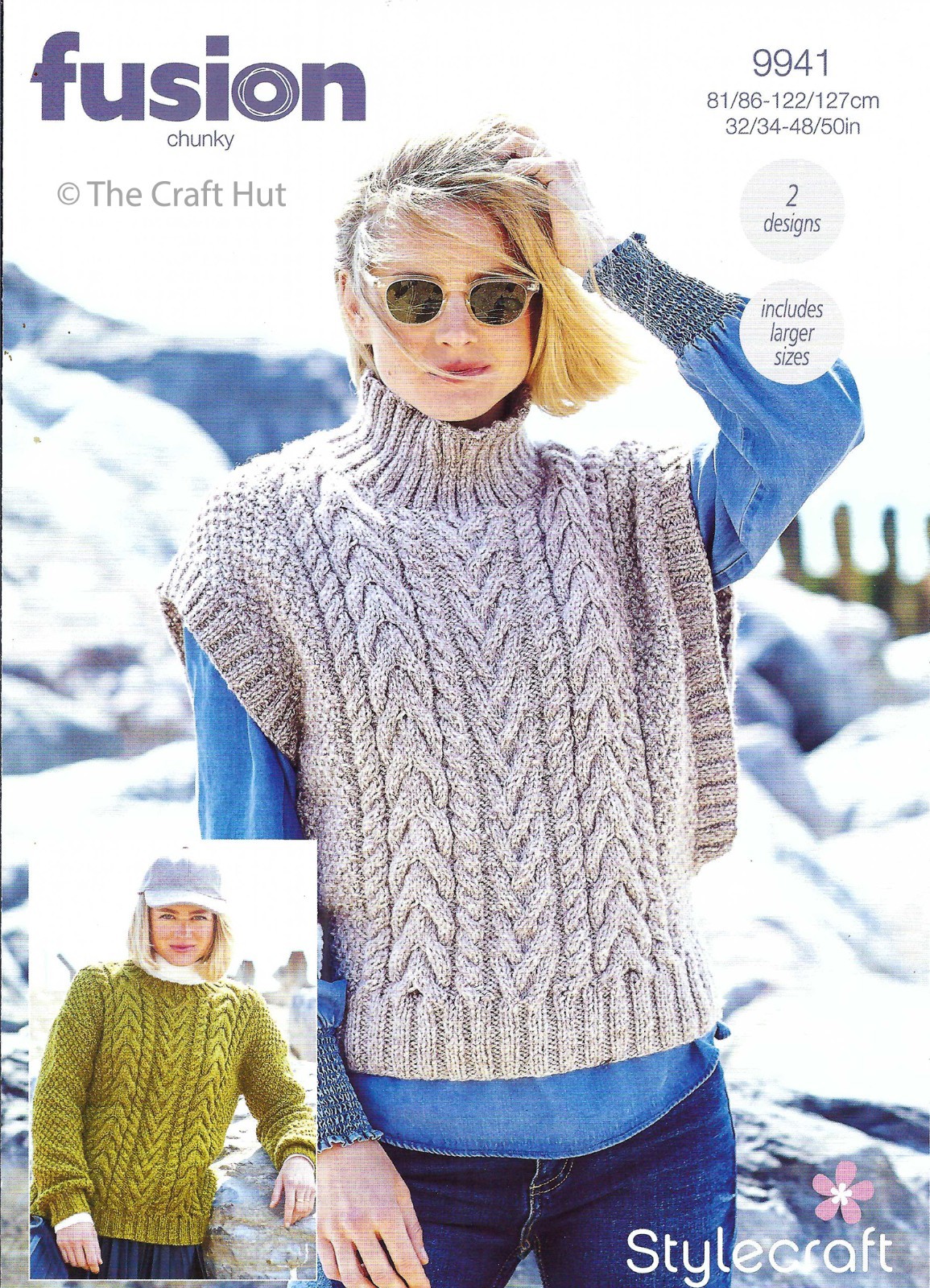 HAND KNITTING PATTERN ONLY Stylecraft Tank Top and Sweater Jumper 9941 New