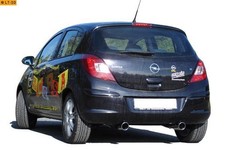 FOX Edelstahl Endschalldämpfer je 1x90 gerade mit Absorber Opel Corsa D ab Bj 06