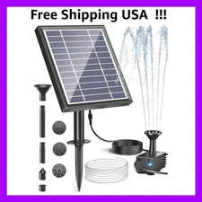 Solar Fountain for Bird Bath, Solar Panel Kit Outdoor Solar Water Pump with 4...