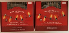 2 Boxes Wondershop 20ct Incandescent Clear Glass String Lights C9 Christmas Set