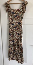House of Harlow 1960 Vintage Floral Maxi Dress Ruffle Sleeve Size Small NWOT