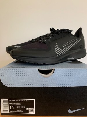 Nike AIR ZOOM Pegasus 36 SHIELD 46EU|11UK|12US|30CM Black/Metallic Silver (neu)