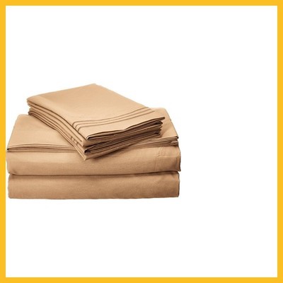 Luxurious 4-Piece Bed Sheet Set E L 15 - K GOLD Premier Wrinkle