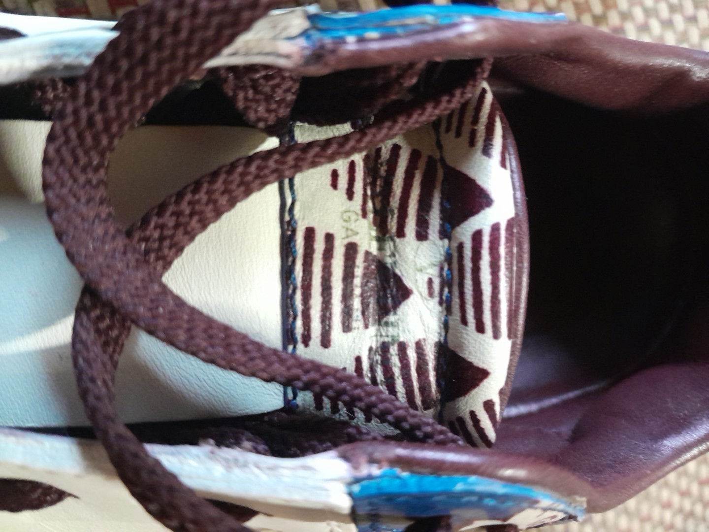 Valentino Rockstud Multicolor Floral Printed Leather Low Top Sneakers Size 35.5 thumbnail 6