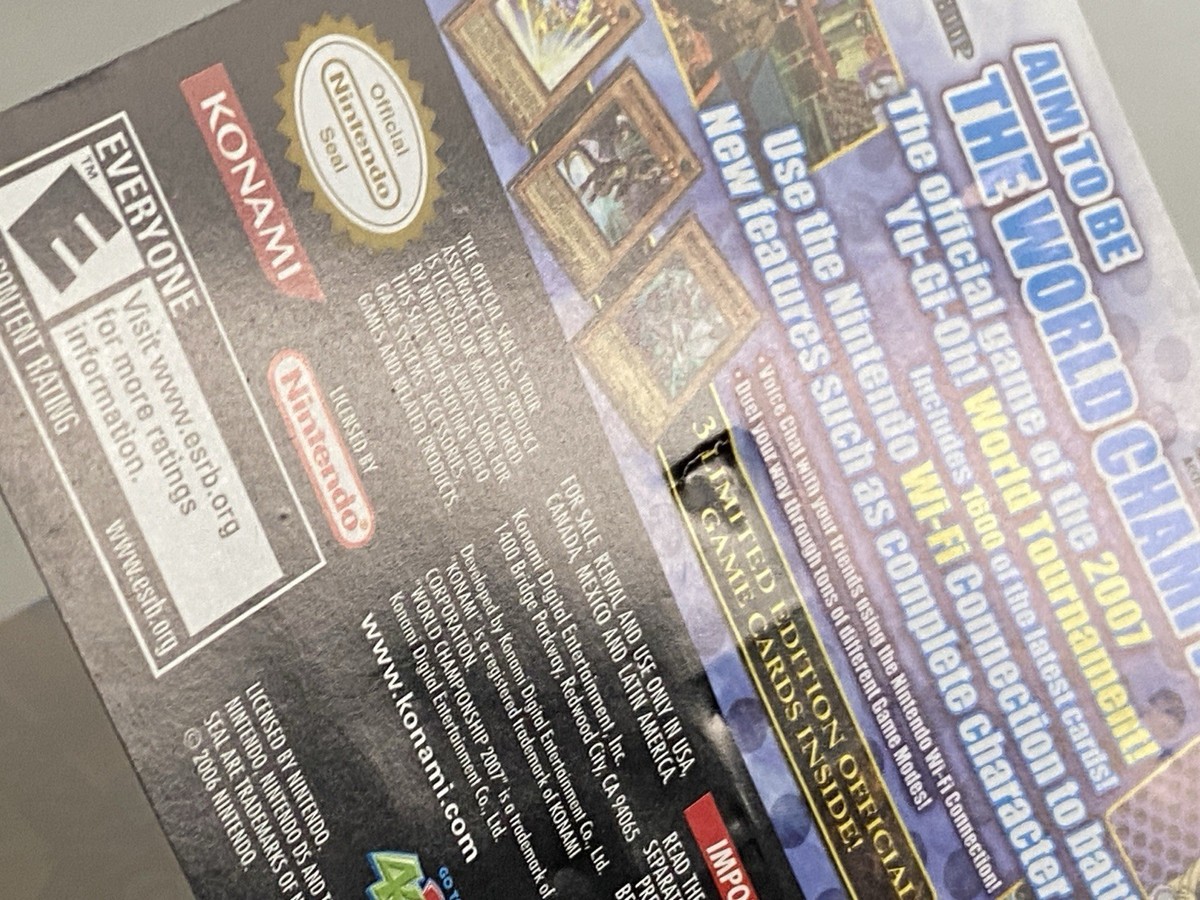 Yu-Gi-Oh World Championship 2007 Nintendo DS Complete Game