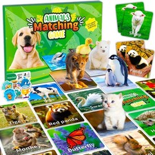 Animal Matching Game for Kids 100PCS Memory Card Toddlers Preschool...