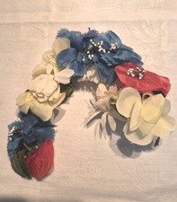Lot Vintage Millinery Hat Flowers 11.5" Poppy and More