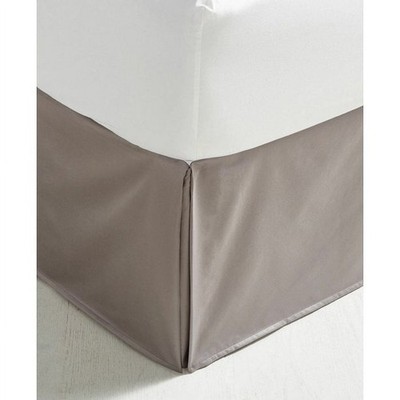 Charter Club King Bedskirt Damask Solid 550 Tc Supima Cotton Stone Grey Twin