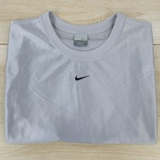 VINTAGE 90s XL Nike Silver Tag Center Swoosh Sateen Sleeveless Tank Top Jersey