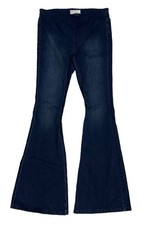 Free People Penny Pull On Flare Jeans Women  s Bell Bottom Sz 28 Blue Retro Boho