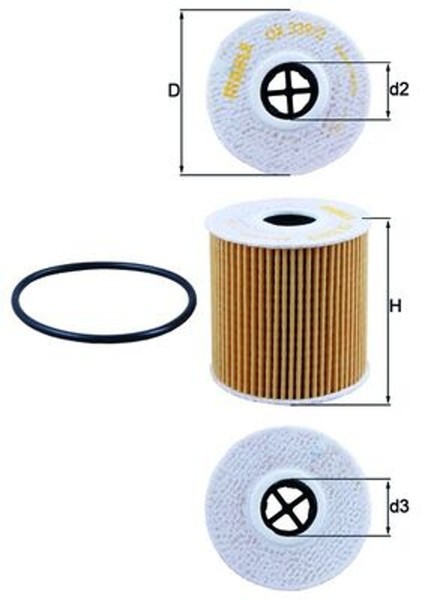 ÖLfilter Mahle Ox 339/2D Filtereinsatz FüR 2D Ford CitroËN Fiat Peugeot Toyota 2-image