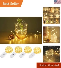 20-LED Waterproof Fairy Lights - Touch Control Battery-Operated String Lights