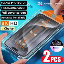 For iPhone 17 16 15 14 13 12 11 Pro Max XS Tempered Glass Screen Protector Film