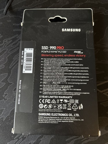 Samsung 990 PRO 1TB NVMe M.2 SSD - PCIe Gen 4 - Brand New Sealed - Never Used - Photo 2/3