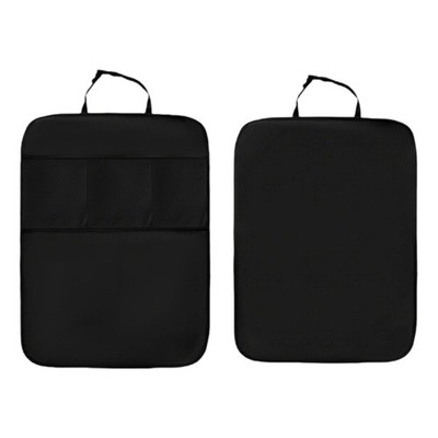 Car Seat Protector Kick Mat Auto Seat Back Covers with Pockets Wear Resistant
