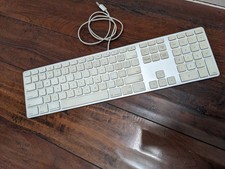 Genuine Apple A1243 Wired Aluminum Keyboard with Numeric Keypad MB110LL/A -...