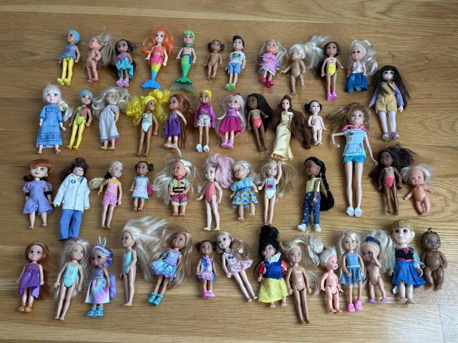 Mattel DOLLS Barbie Little Sisters Kelly Chelsea Boy Doll Mermaid 45+ Mix Lot