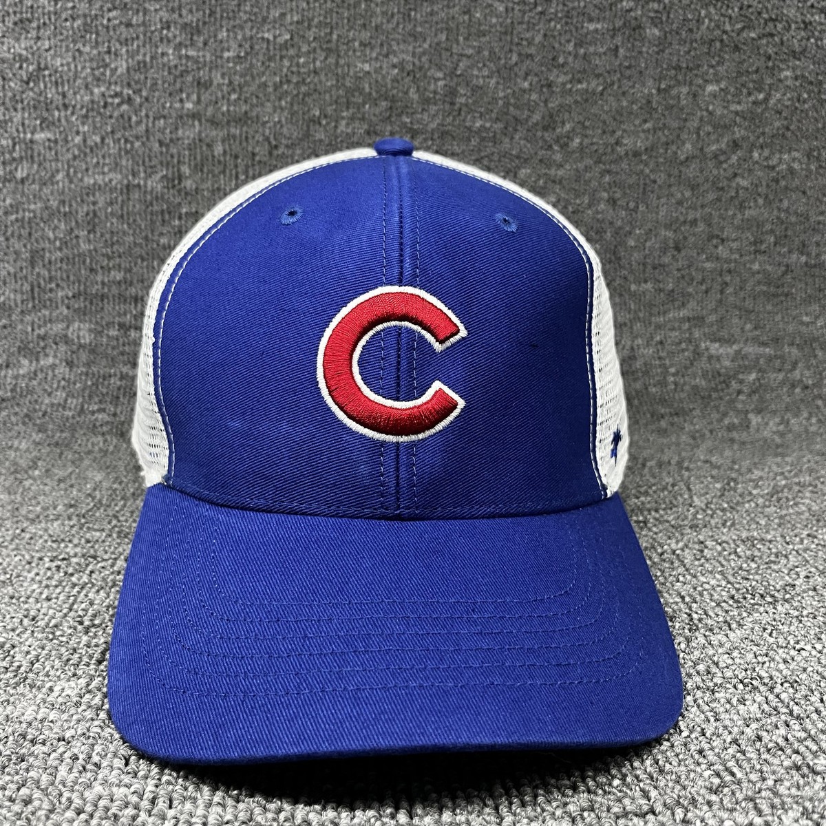 New '47 Brand Chicago Cubs Trucker Snapback Hat Royal Blue White Mesh Red C