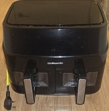 Cookworks 9L Dual Air Fryer Black 2600W