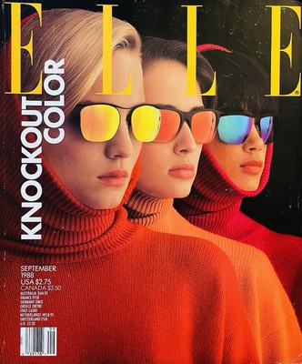 RARE No1 ELLE USA September 1988 Vogue MONICA BELLUCCI Claudia SCHIFFER Iman VGC