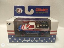 M2 Machines 1998 GMC SIERRA 1500 4x4 neumáticos O'Reilly's Exc Rub🔴⚪🔵