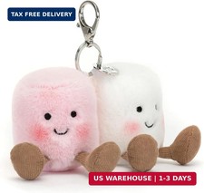 Jellycat Amuseables Pair of Marshmallows Bag Charm, 3.5 inches - Food Plush Keyc