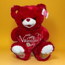 20  Dan Dee Plush Sweetheart Teddy Bear Happy Valentine's Day Red Gold 2019