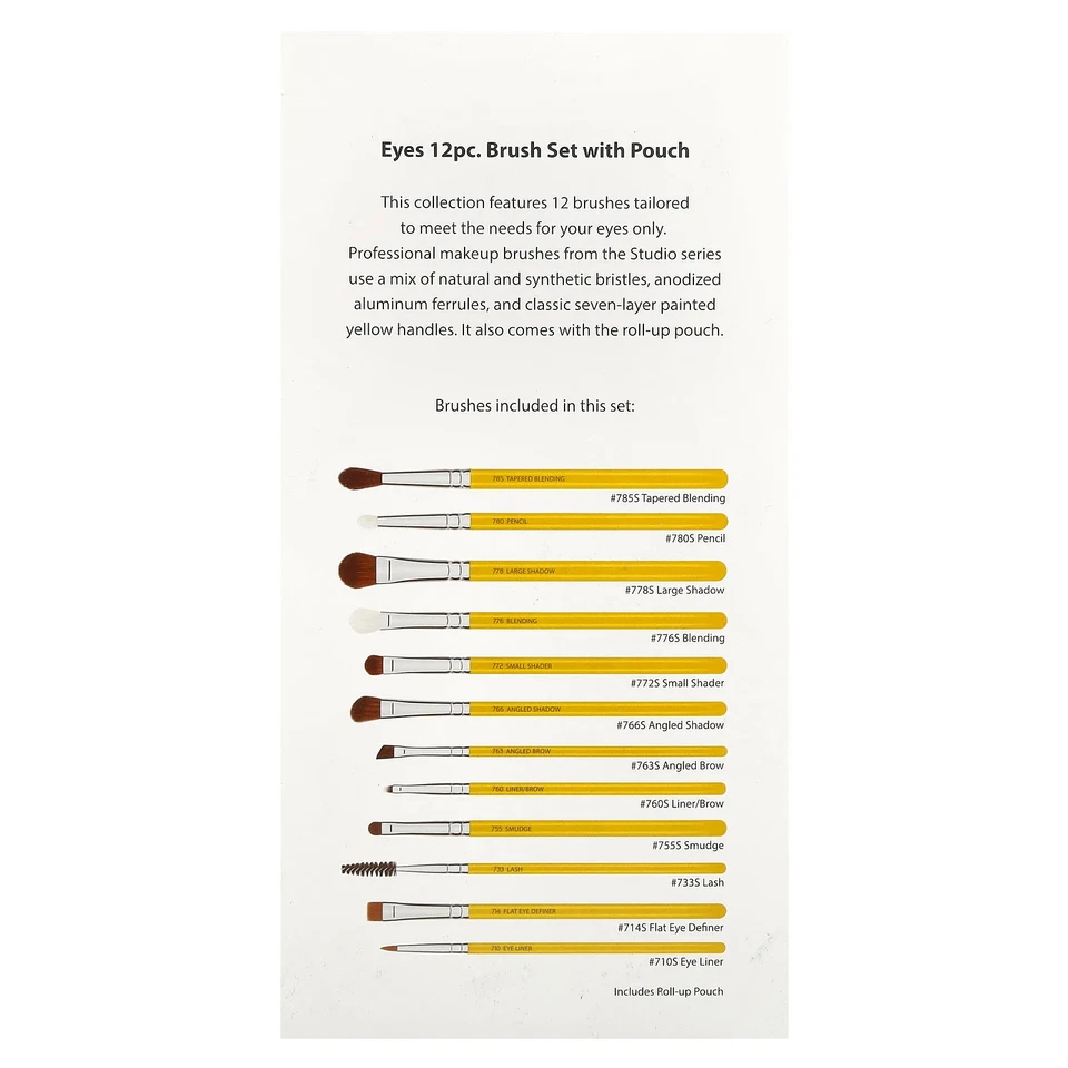 Studio Series, Eyes Brush Set and Pouch, 12 Pc Set - Image 3 of 4