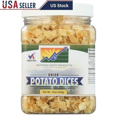 Dehydrated Potato Dices Non-GMO Kosher Freeze-Dried Jar Emergency Cooking New
