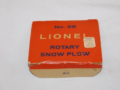 CLEAN Lionel #58 Great Northern Rotary Snow Plow Vulvcan Switcher 1959-61 BOXED - Picture 9 of 24