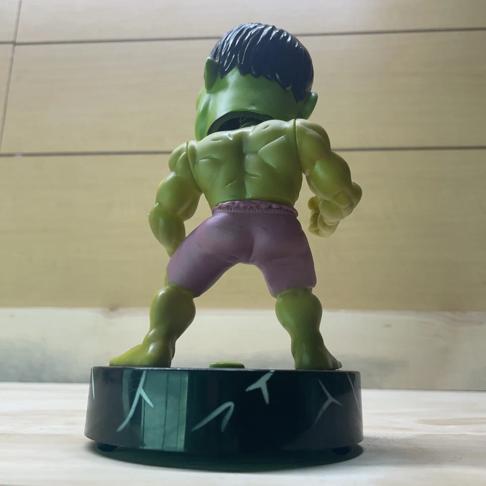 Marvel El Increíble Hulk 2003 Way Out Toys Luces Sonidos Cabeza Bobble Foto 3 de 4