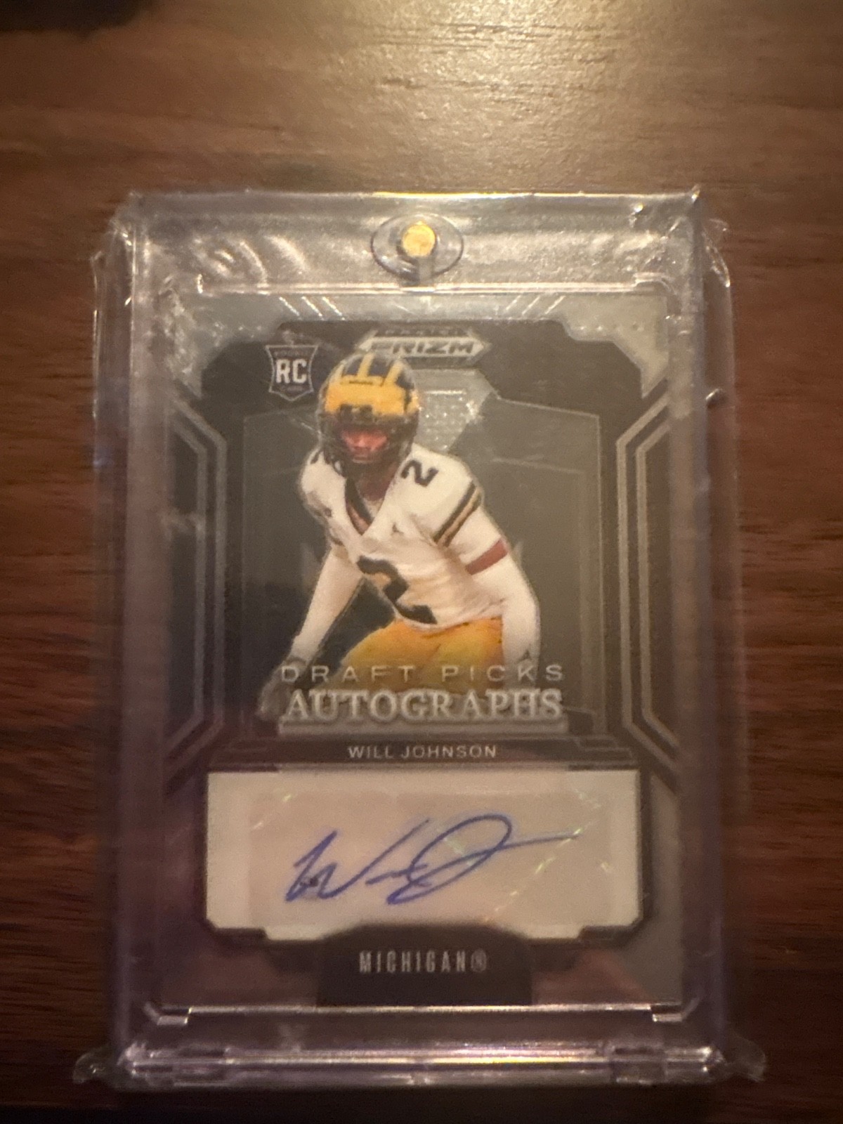 2025 prizm draft picks will johnson rookie auto