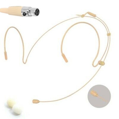 Mini XLR 4Pin TA4F Head Worn Dual Earhook Headset Microphone For SHURE Accessory - Picture 1 of 12