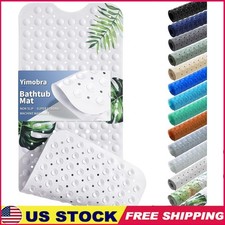 Non Slip Bath Shower Mat W/ 200 Suction Cups Excellent Drainage Machine Washable