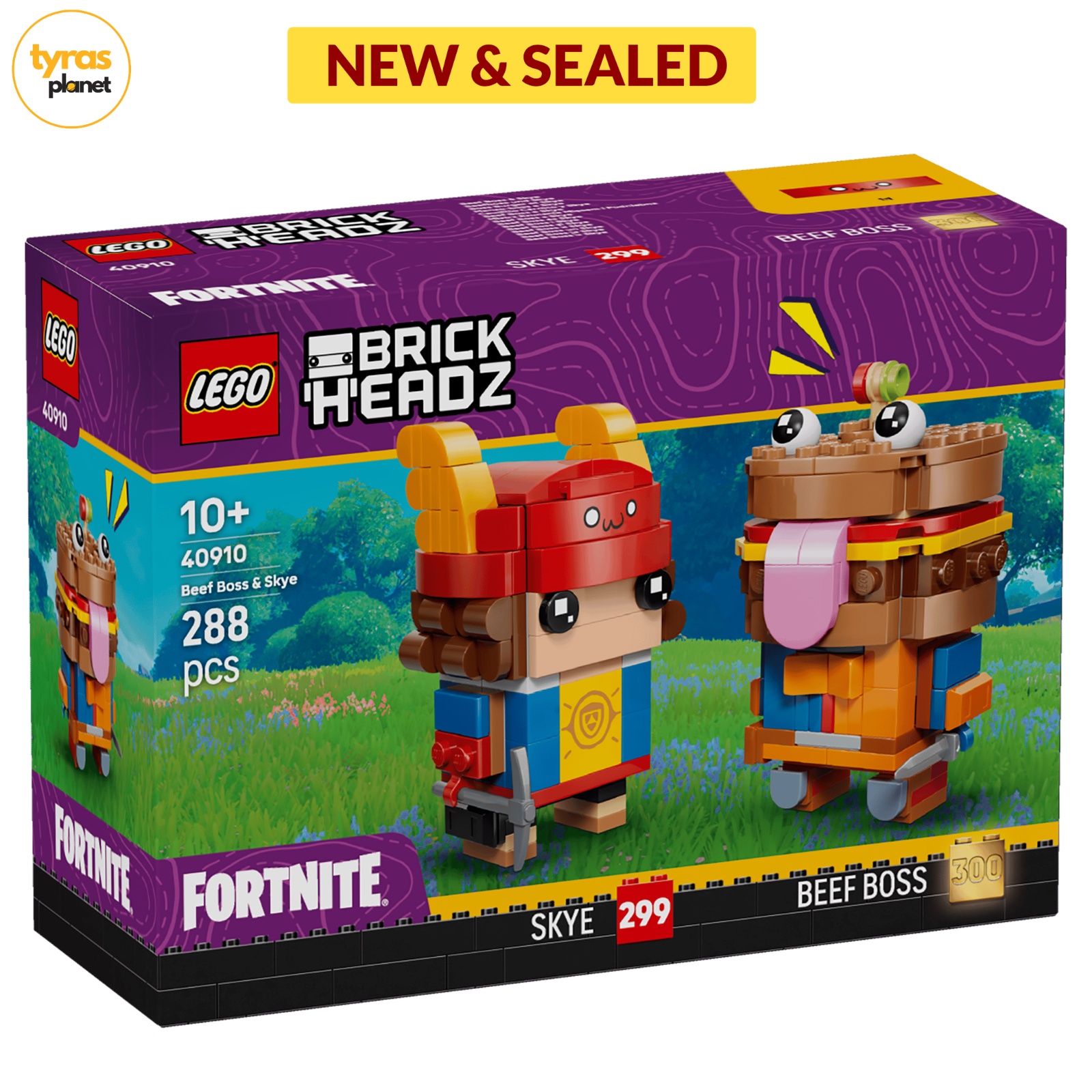 LEGO Fortnite BrickHeadz Beef Boss & Skye Figures (40910) NEW SEALED