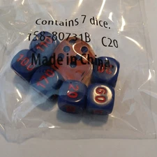 Pokemon TCG Darkness Ablaze￼ Set of 7 Dice From Elite Trainer Box