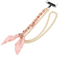 Crossbody Phone Lanyard, Scarf Metal Purse Replacement Strap, Pale Pink