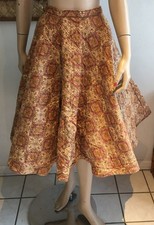 VTG 50s Quilted Rockabilly Circle Skirt sz S / 26"