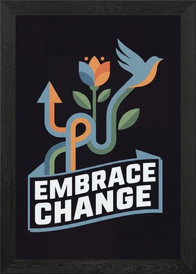 Embrace Change with Nature Elements Gerahmtes Wandbild Poster Druck Bild