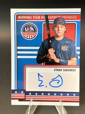 Ethan Surowiec; Auto (Blue Ink); 2023 Panini USA Stars & Stripes; #NTDP-ES