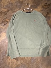 Men's Mint Colored Polo Ralph Lauren Long Sleeve Crewneck Sweatshirt Size Large