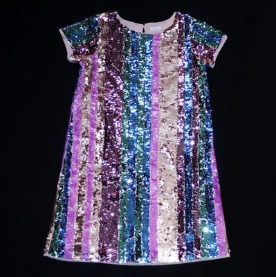 NEXT Tolles buntes Paillettenkleid Festkleid 11 Jahre (146)