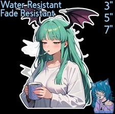 Darkstalkers Morrigan Aensland 3"/5"/7" Lewd Anime Laptop Bottle Sticker