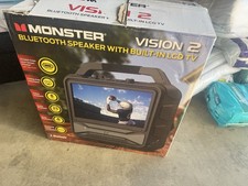 Monster Vision 2 Portable Bluetooth Speaker and Built-In 15.6" LCD TV, 1080p FHD