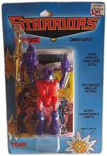 Tomy Starriors Destroyer Wastors Bolar Thrash Whip 1984 sin usar, en caja sellado de fábrica